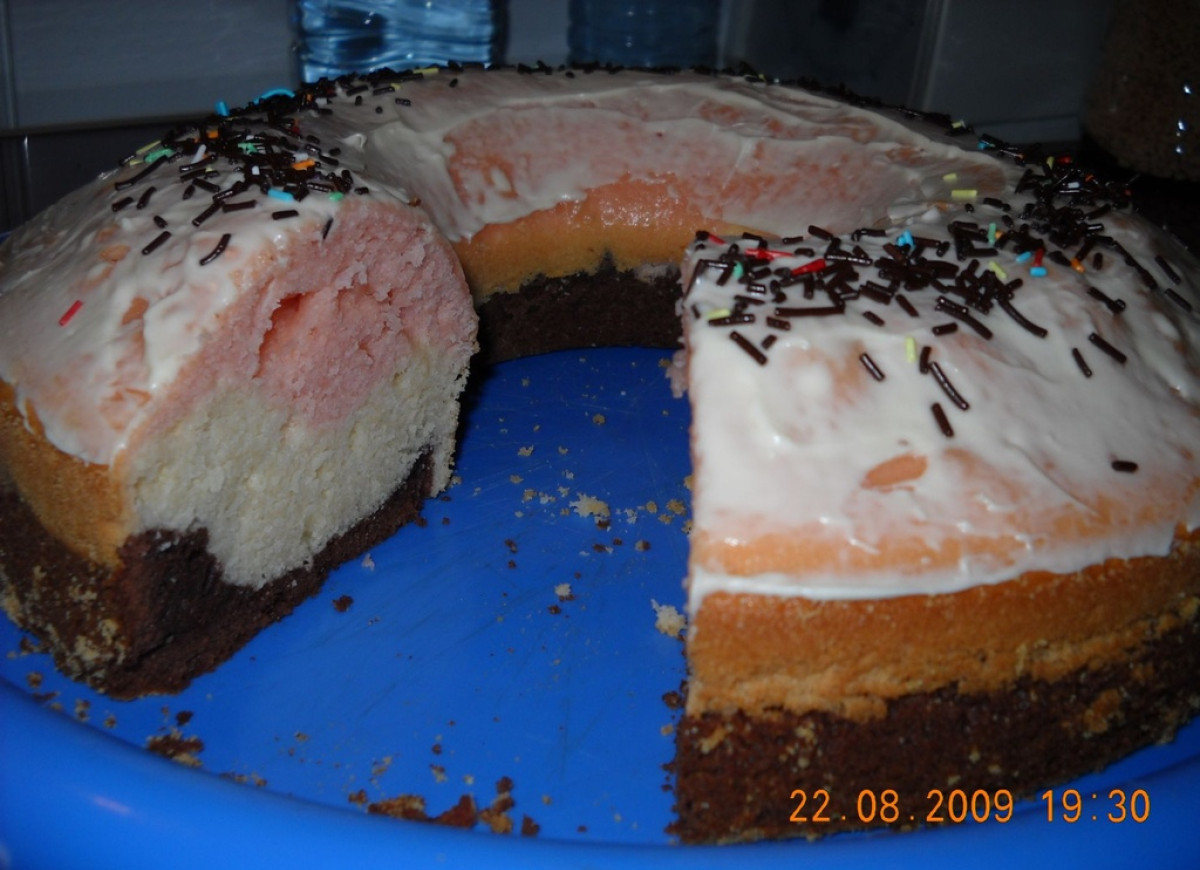 Ciasto trójkolorowe