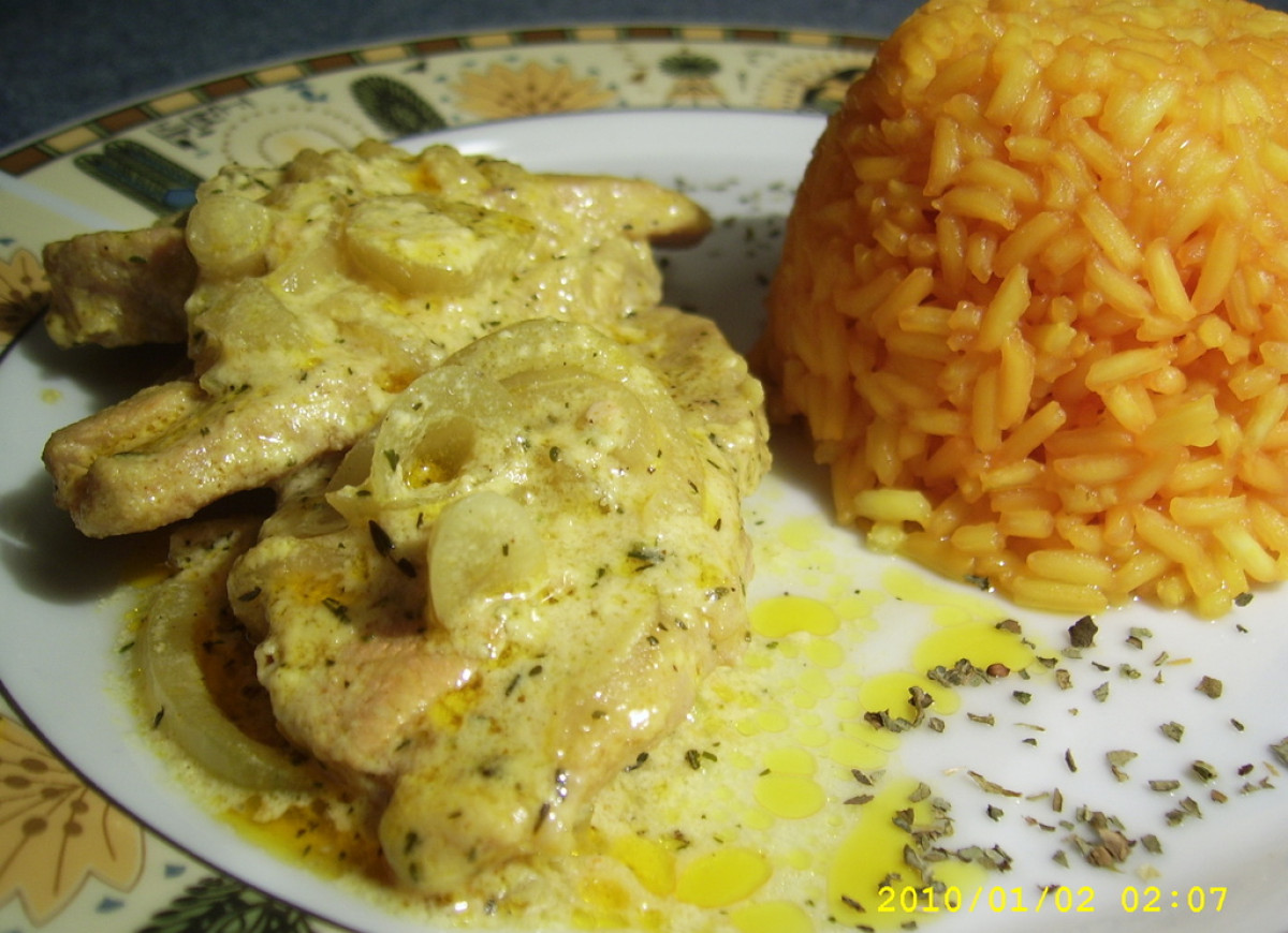 Schab duszony w śmietanie