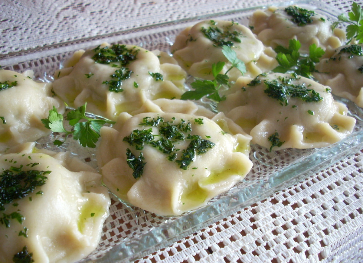 Postne pierożki z gąskami