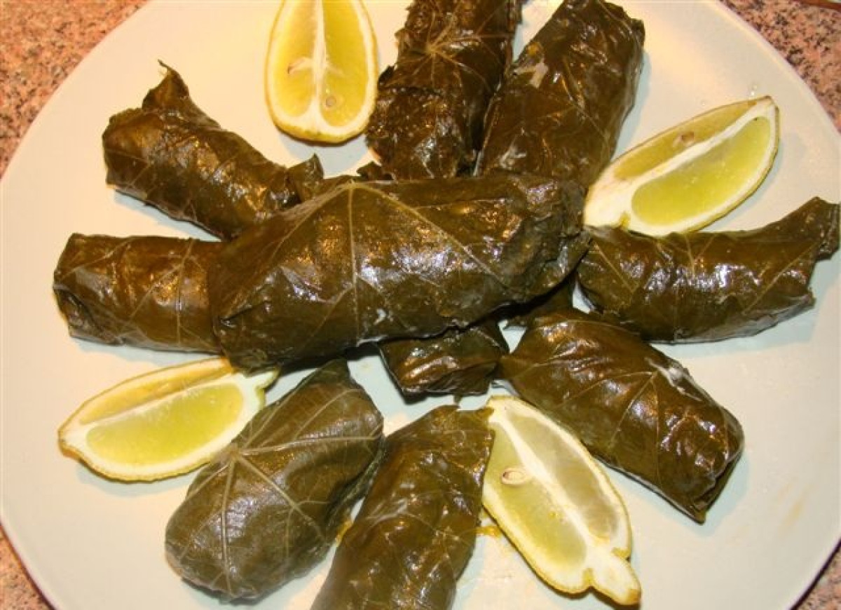 Greckie gołąbki w liściach winogron