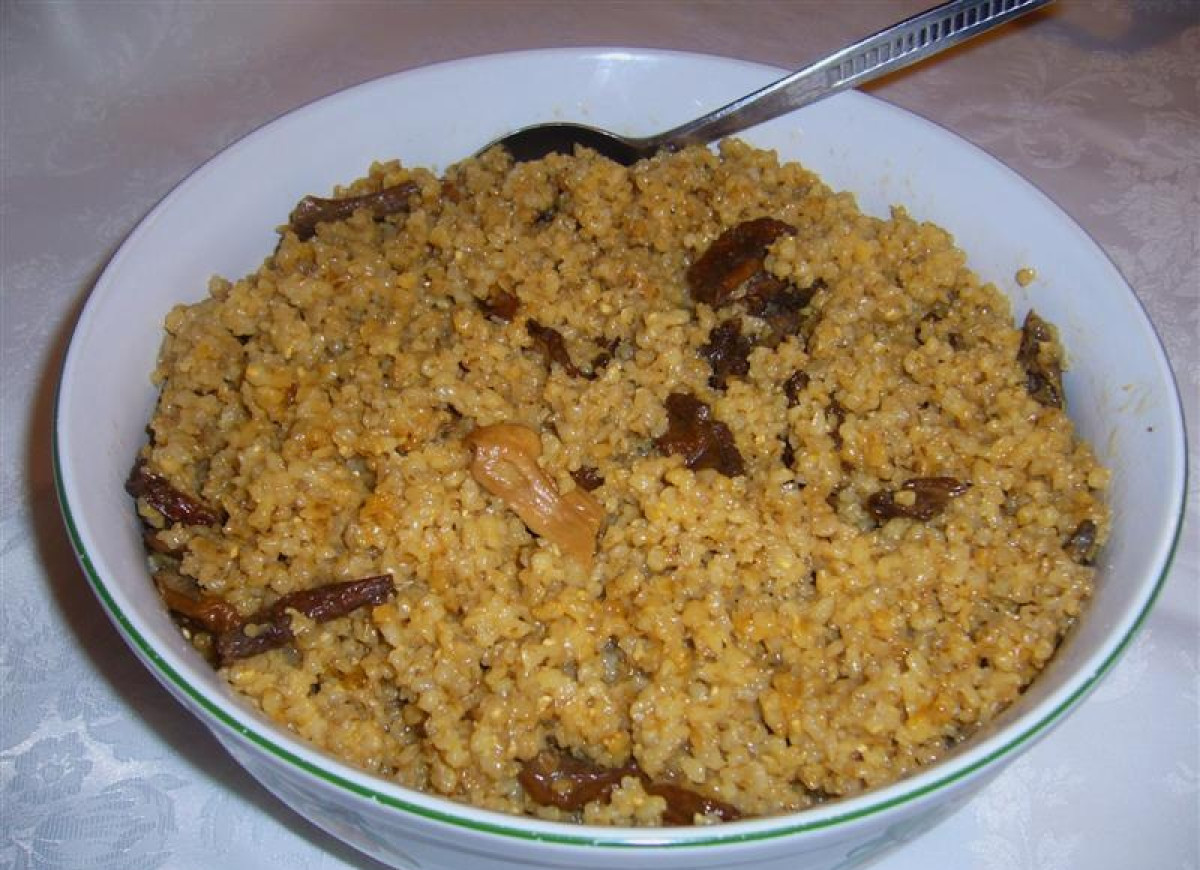 Kasza wigilijna z grzybami bardzo prosta