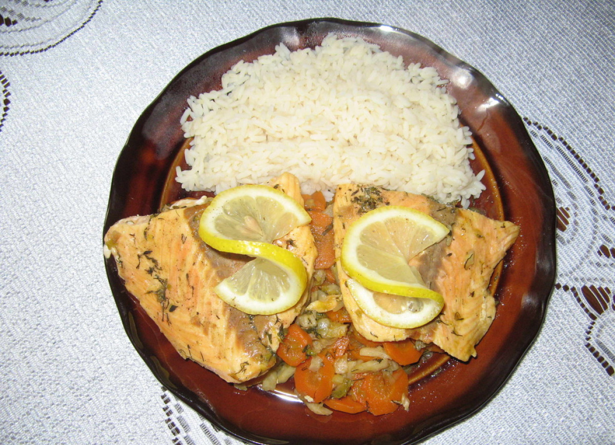 Ryba duszona na warzywach