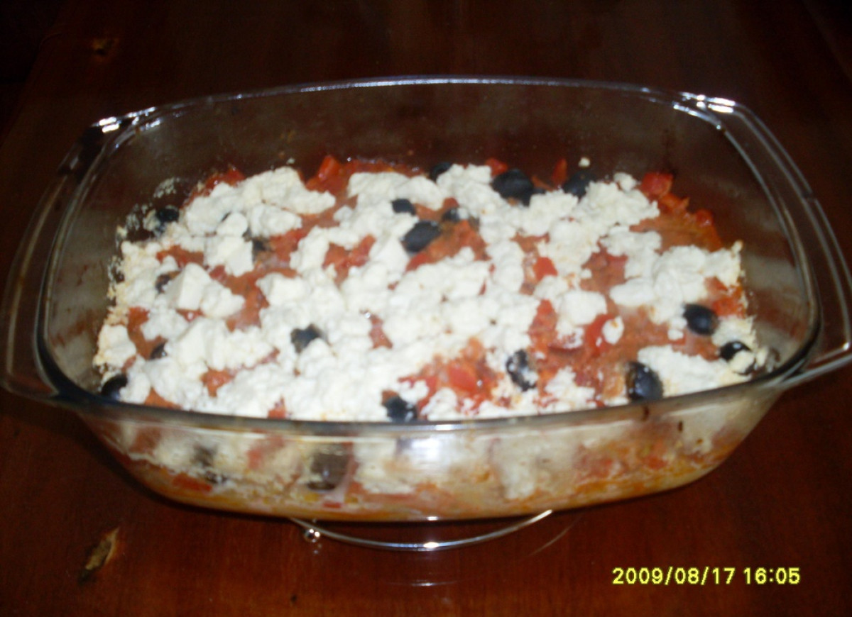 Zapiekanka z fetą i pomidorami