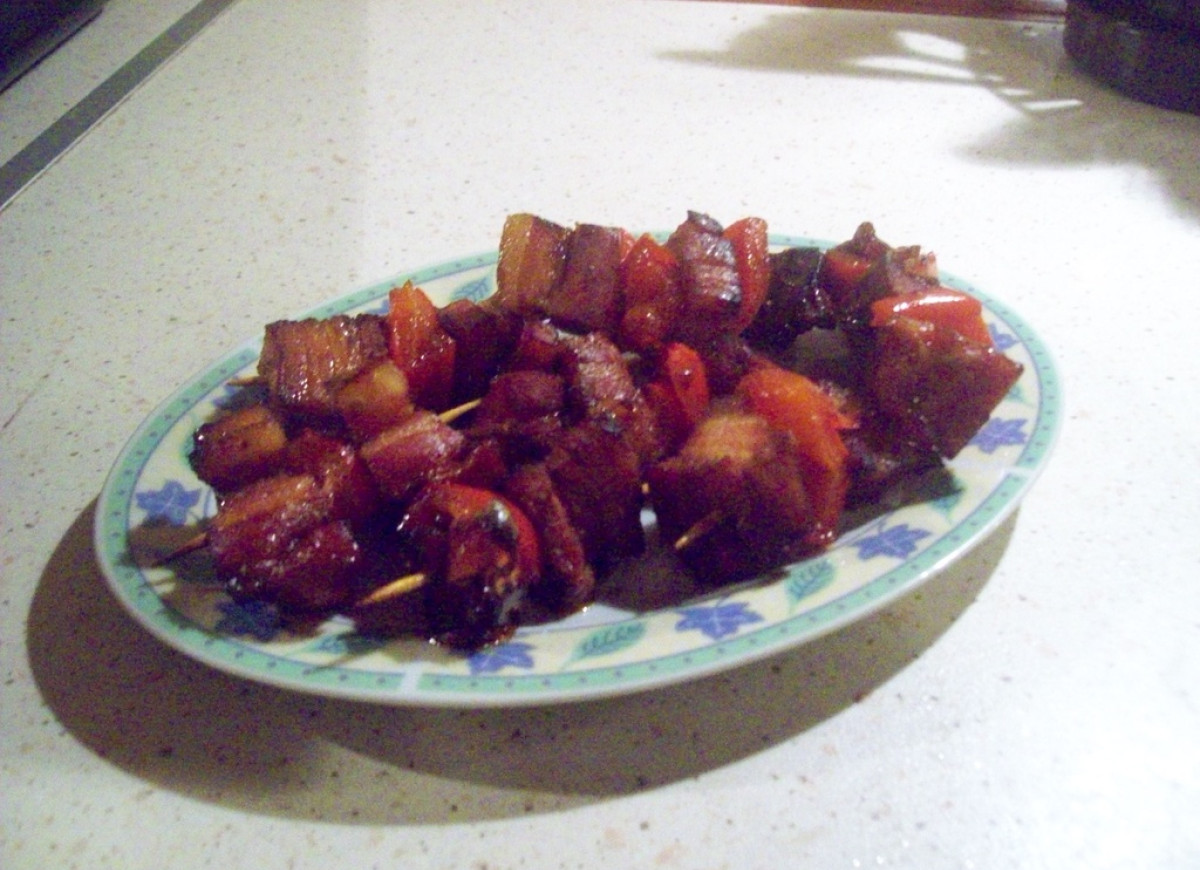 Miniszaszłyki z boczku