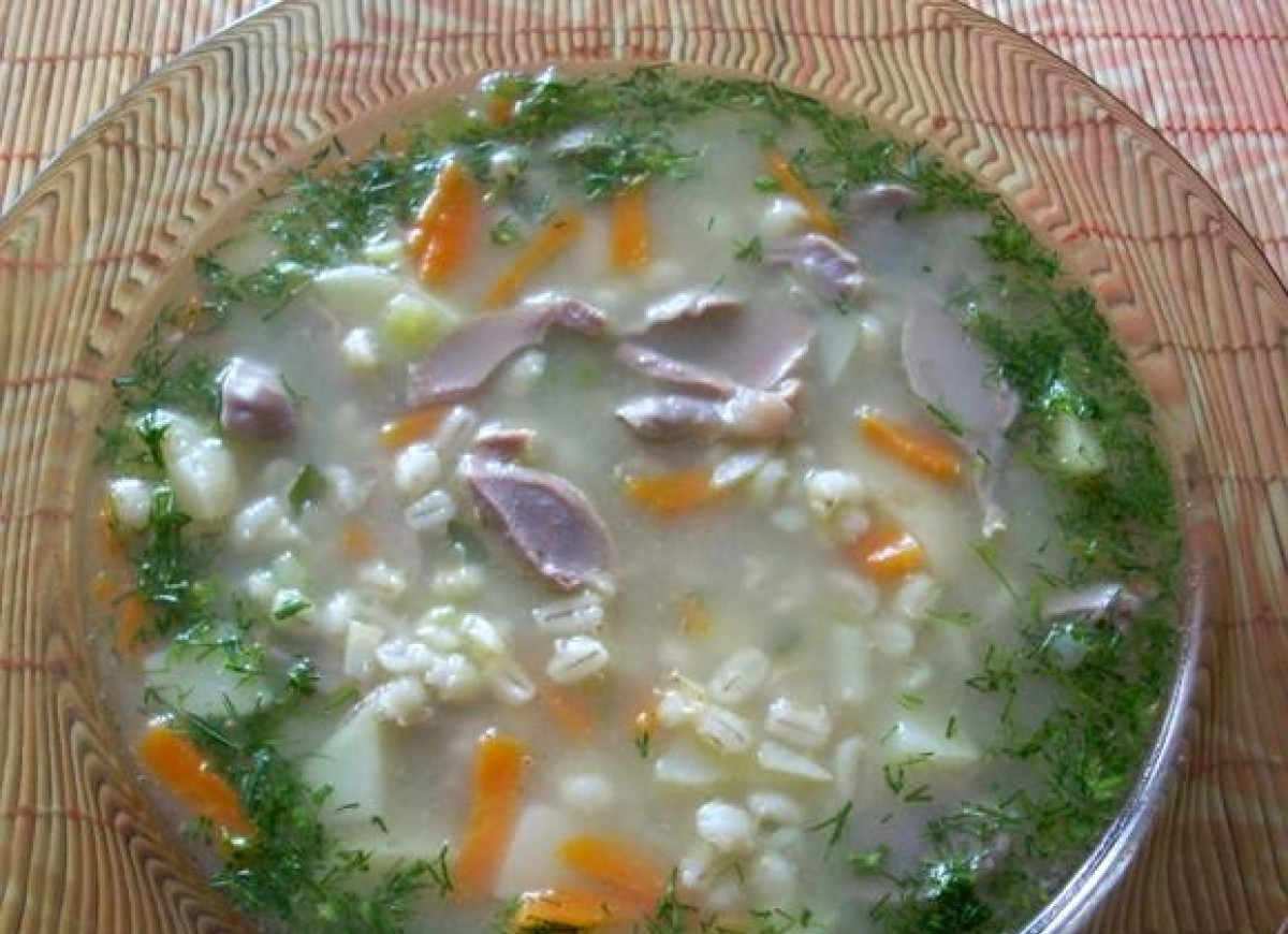 Krupnik na żołądkach