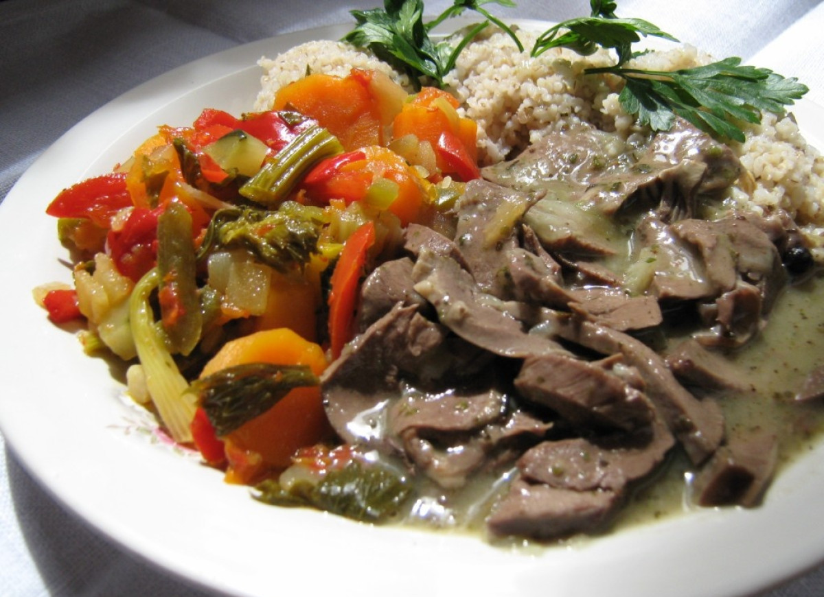 Gulasz z serc wieprzowych