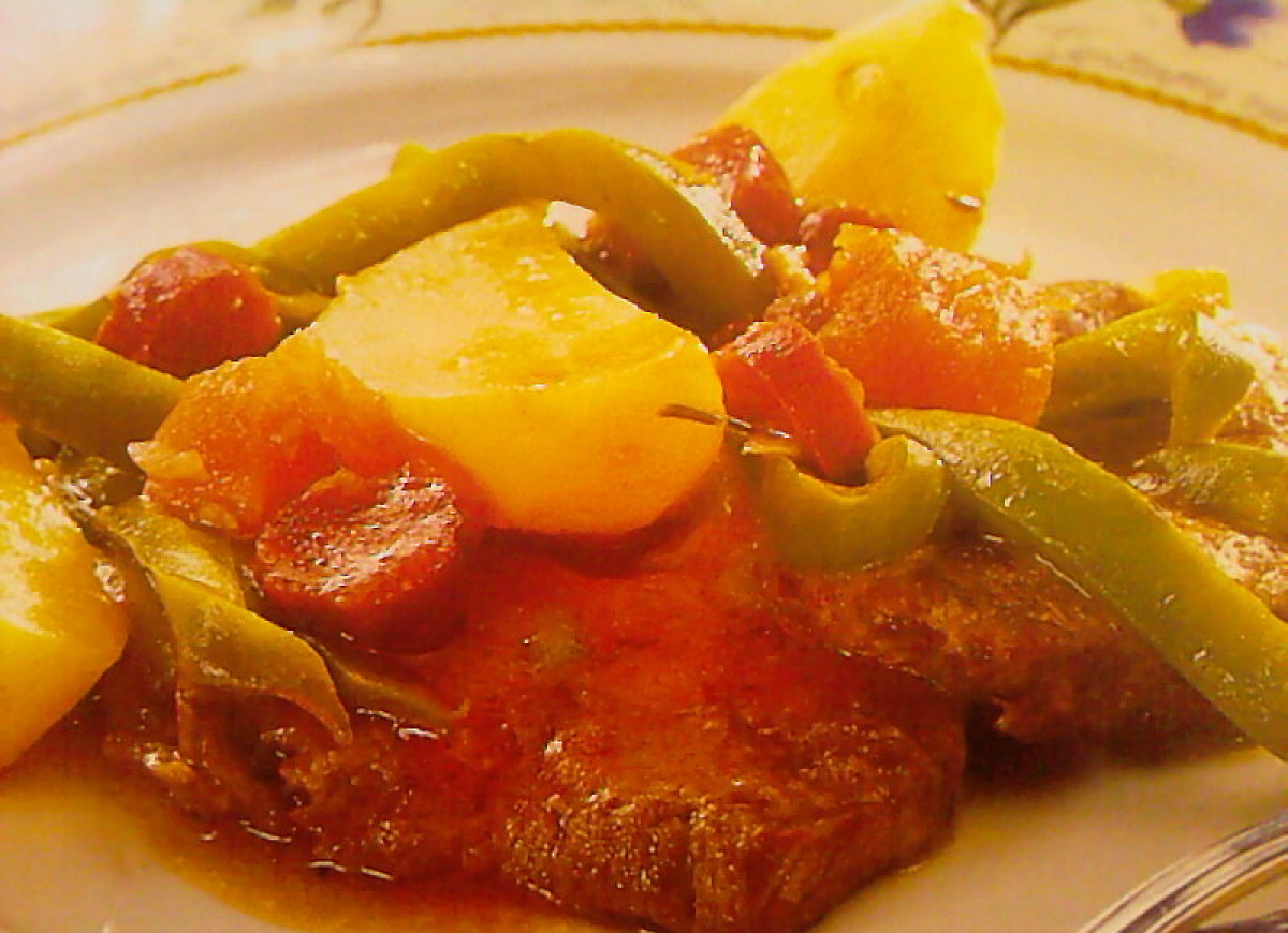 Wołowina z kiełbaskami