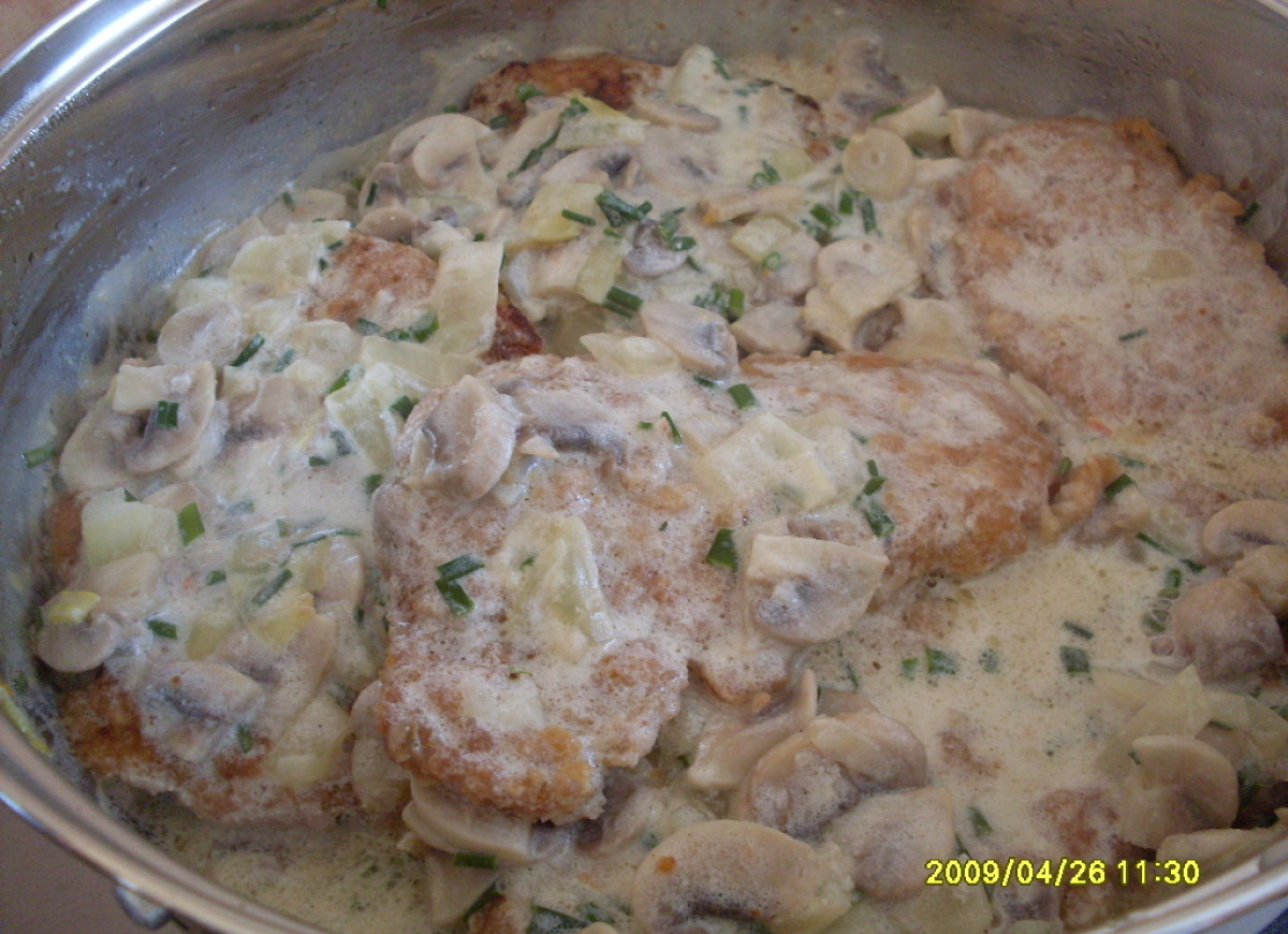 Schabowe w śmietanie