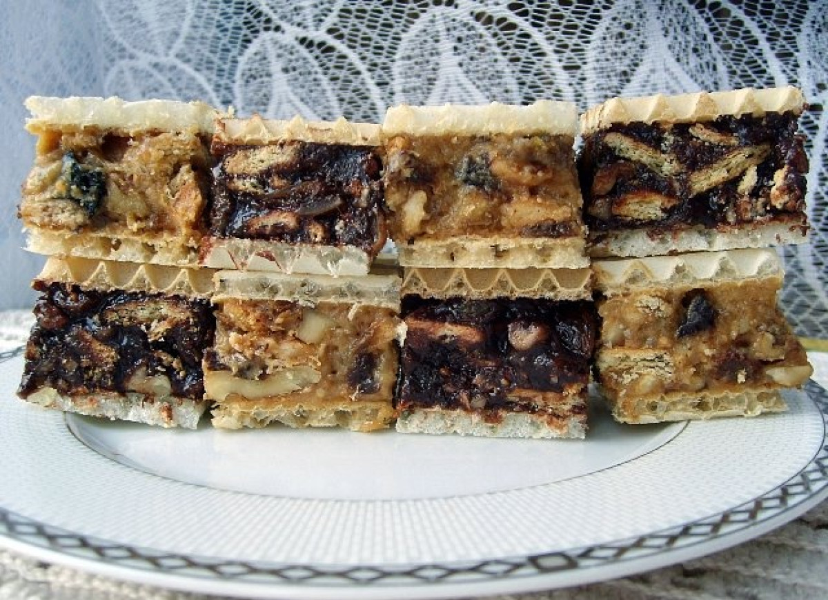 wafle czekoladowe z herbatnikami