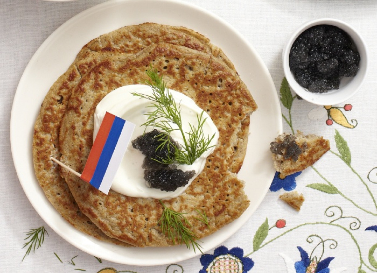Rosyjskie bliny z kawiorem
