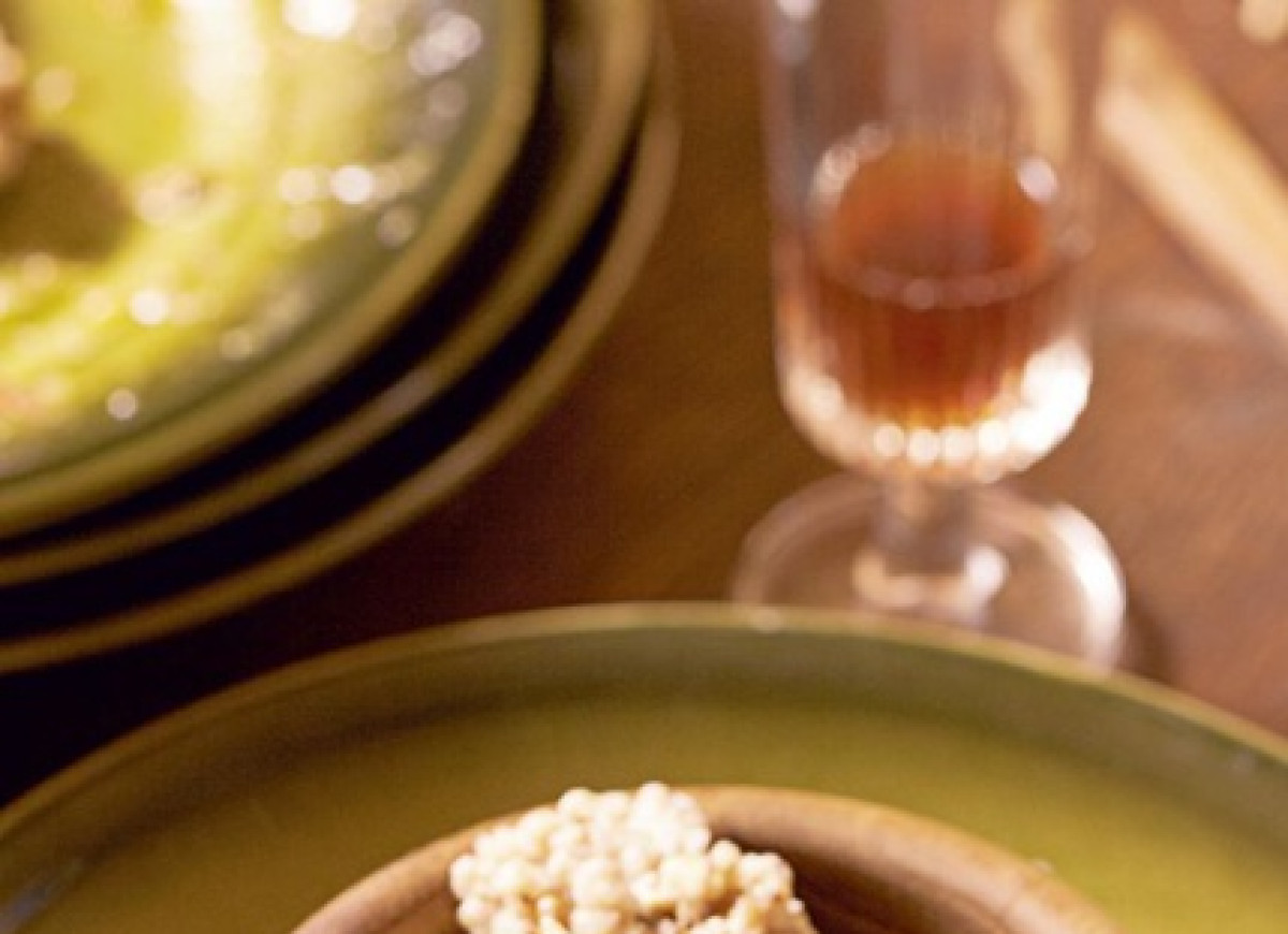 Kasza gryczana z mascarpone i prażoną cebulką