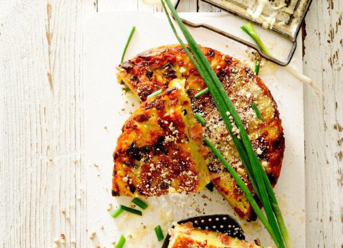 Placek ziemniaczany z szynką