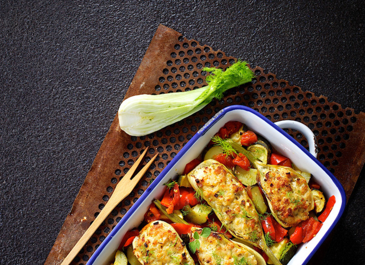 Fenkuł faszerowany z warzywami