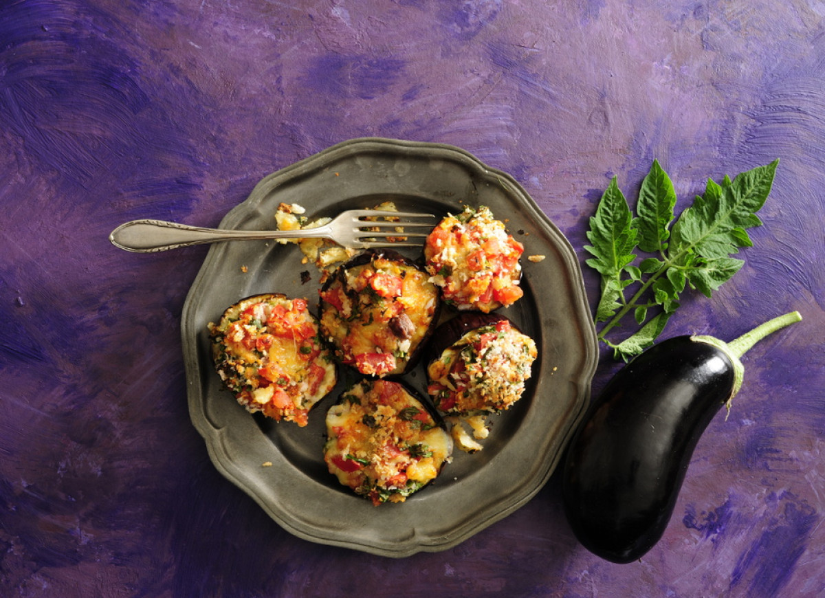 Bakłażan na chrupiąco z pomidorami