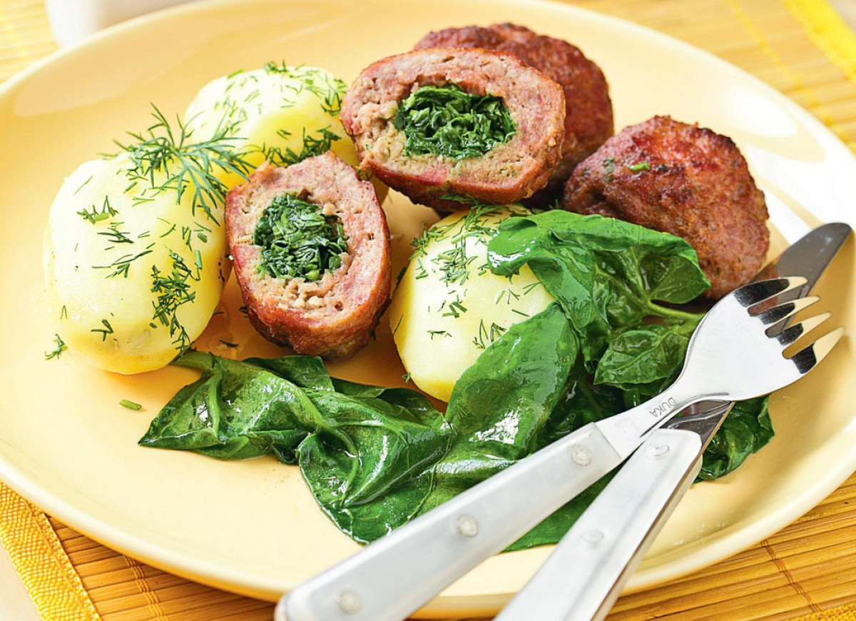 Mielone ze szpinakiem