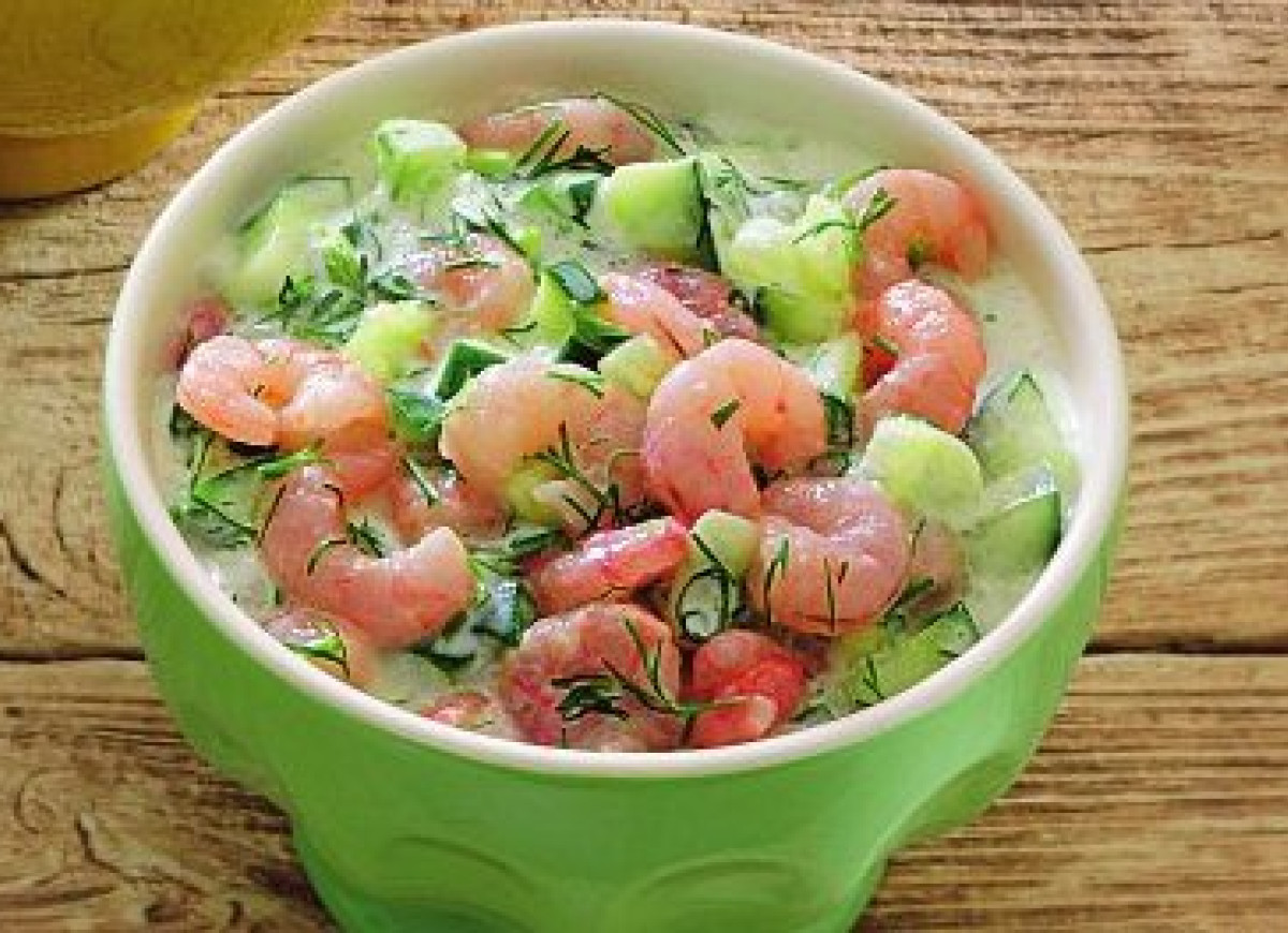 Dip  ogórkowy z krewetkami