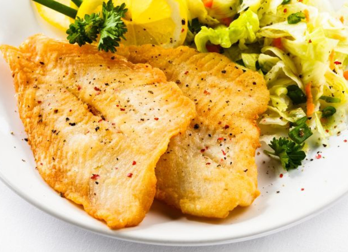 Filety z flądry na porach
