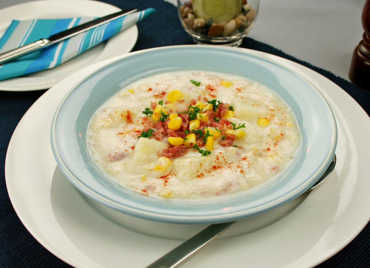 Zupa kukurydziana z polentą