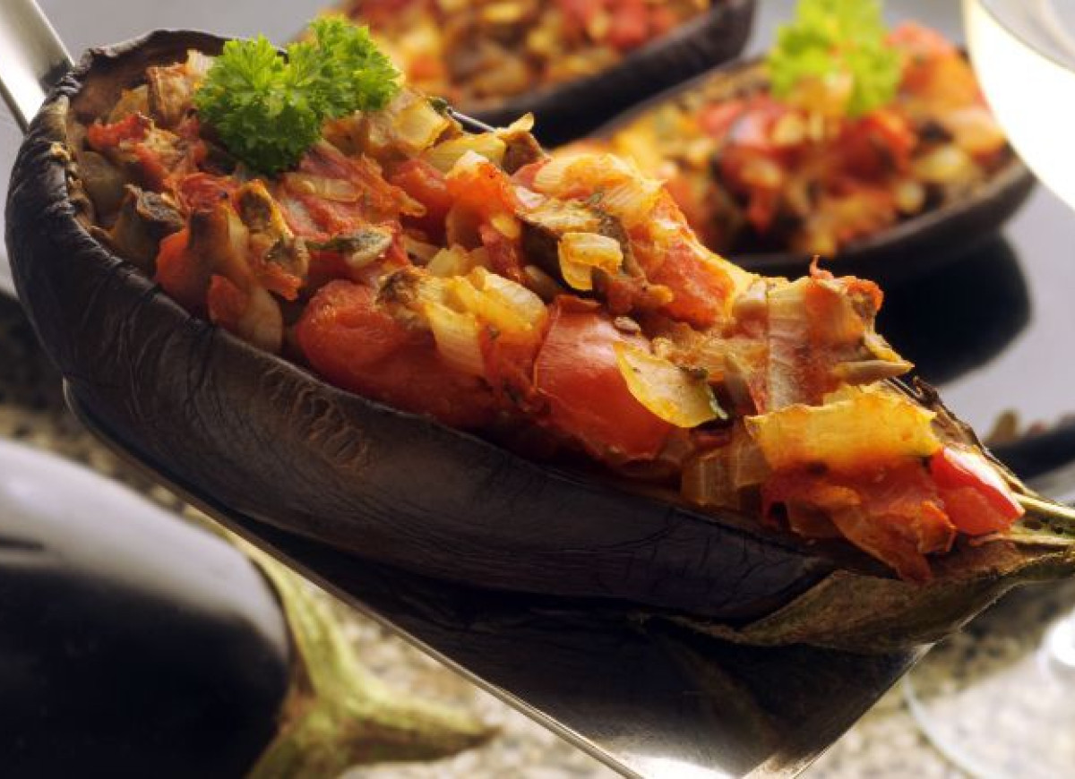 Bakłażan zapiekany pod kozim serem