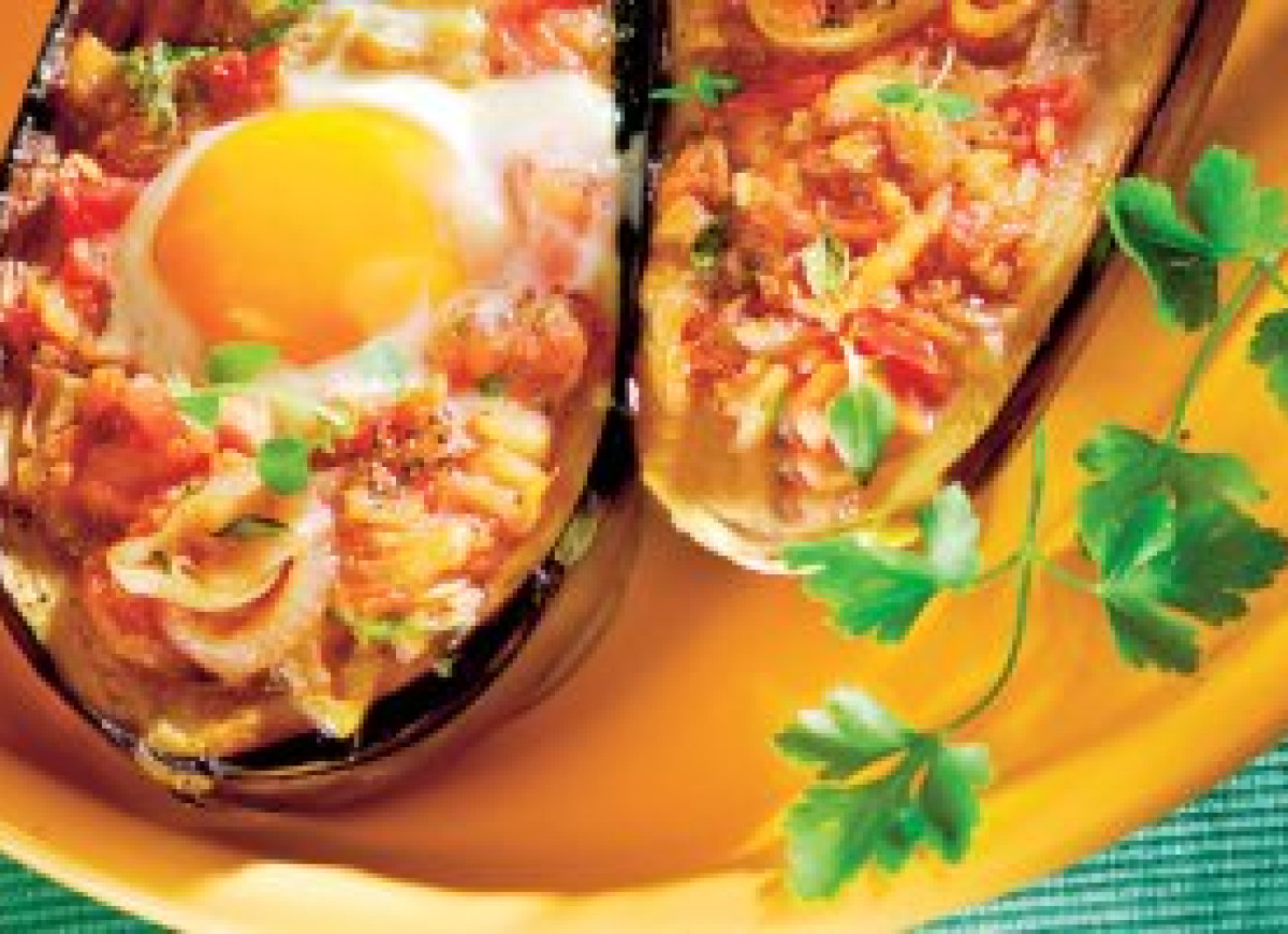 Bakłażany  faszerowane z jajkiem