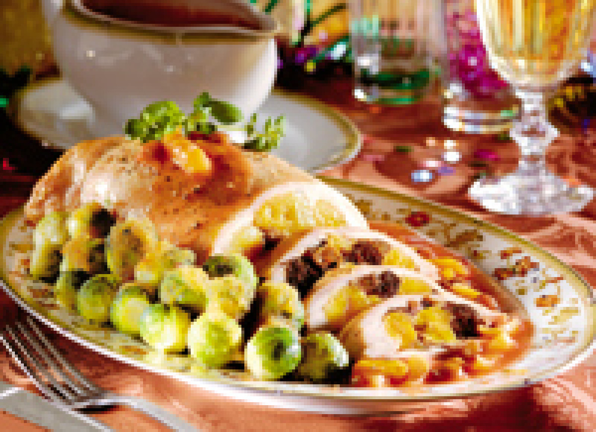 Pierś indyka z suszonymi owocami