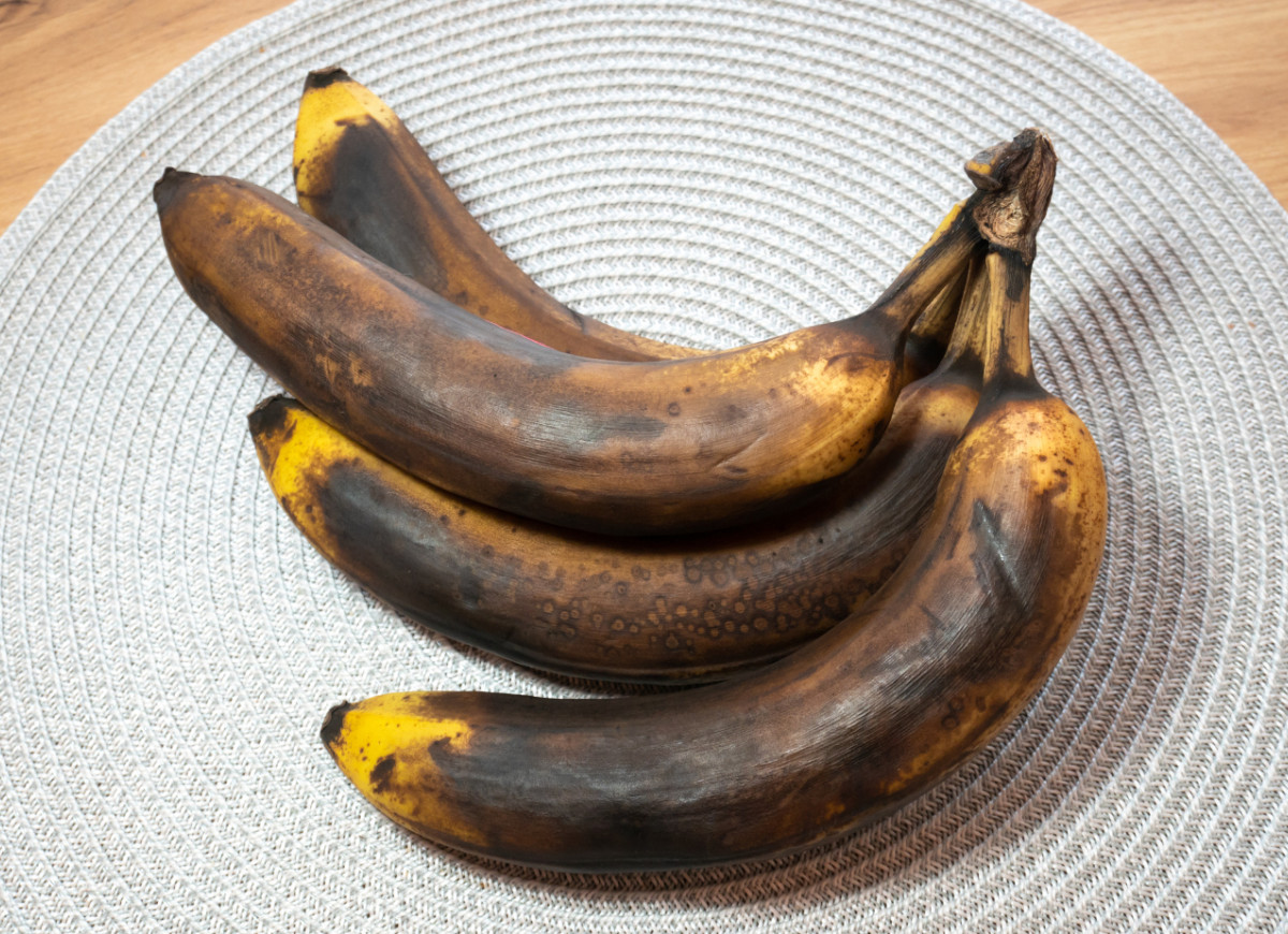 banany z czarną skórką