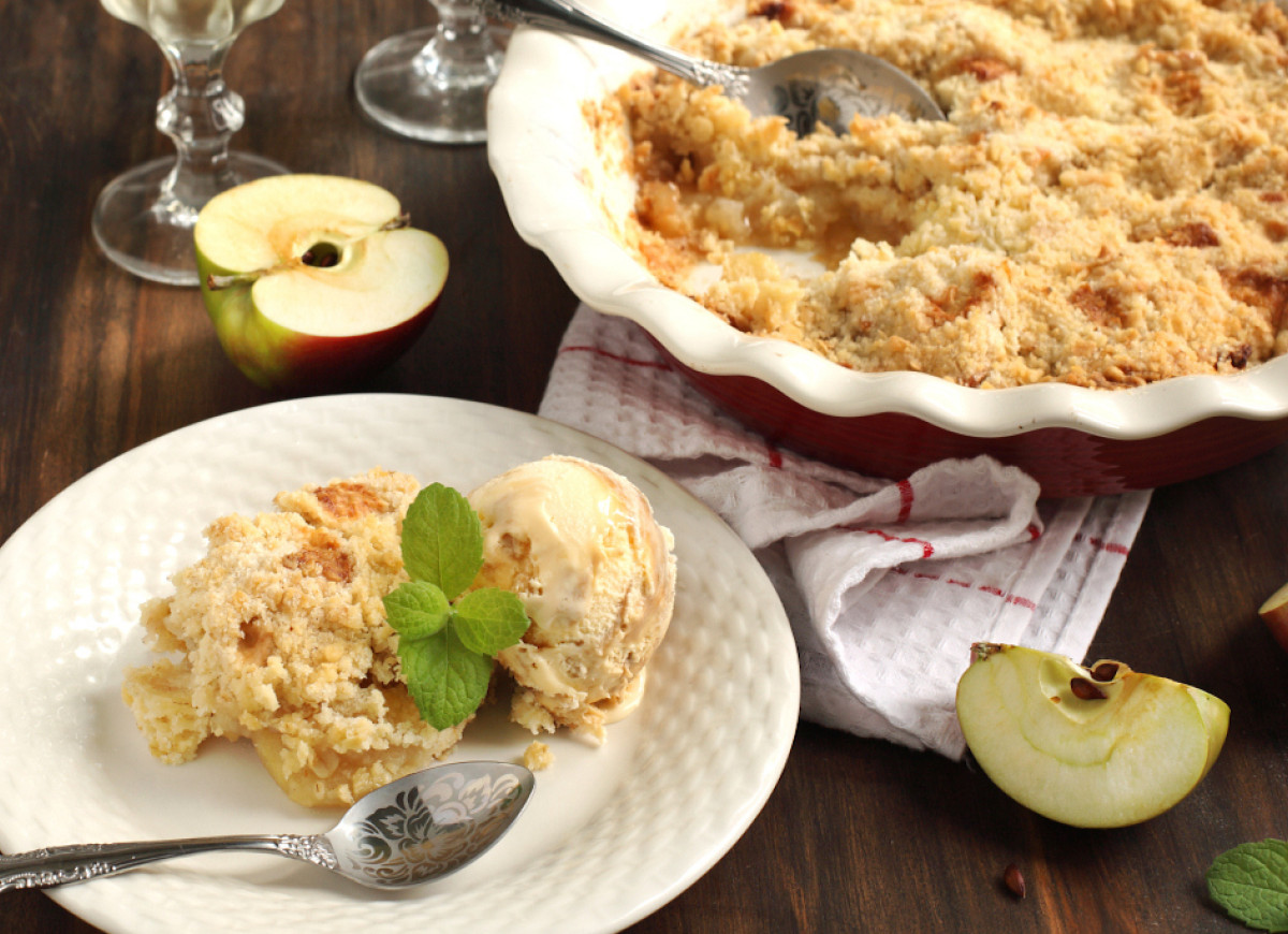 Jabłka pod kruszonką