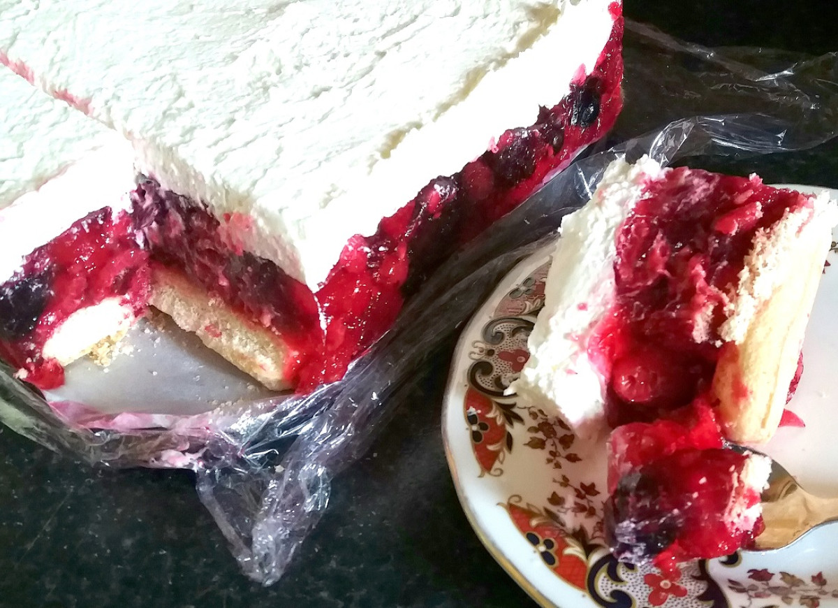 malinowa chmurka bez pieczenia