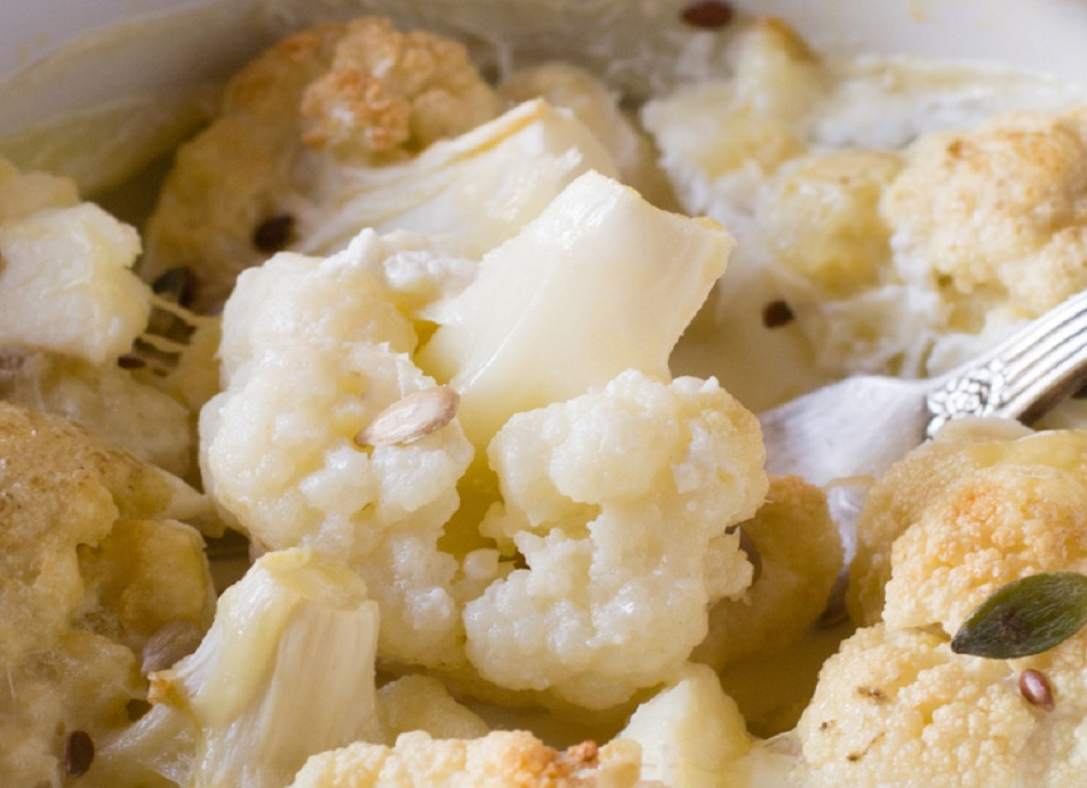 kalafior z siemieniem