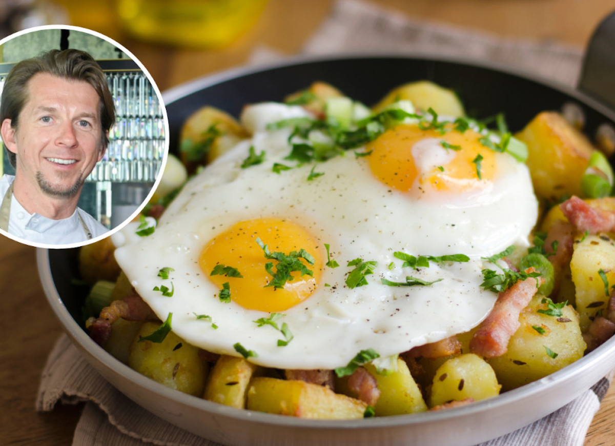 Jajko sadzone z ziemniakami