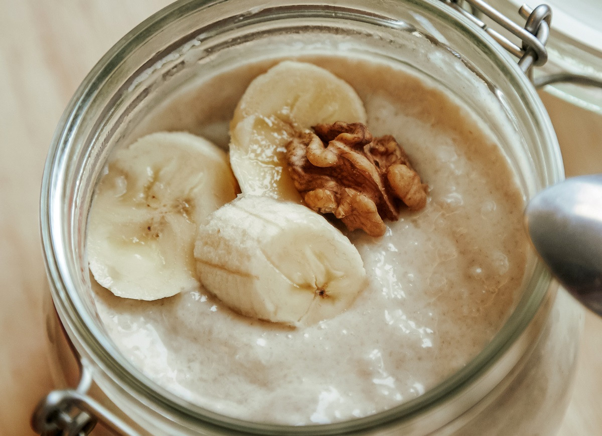 budyń ryżowy z bananami