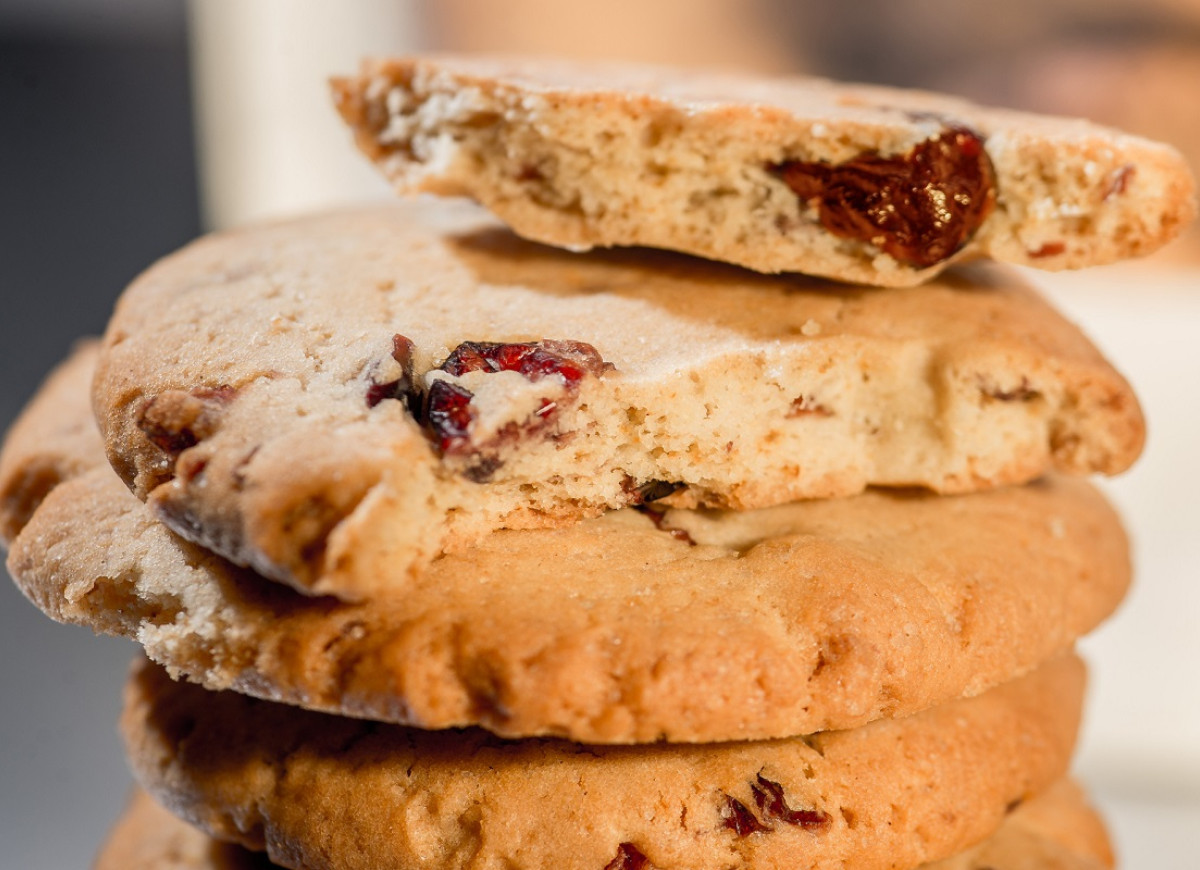 budyniowe ciasteczka z żurawiną