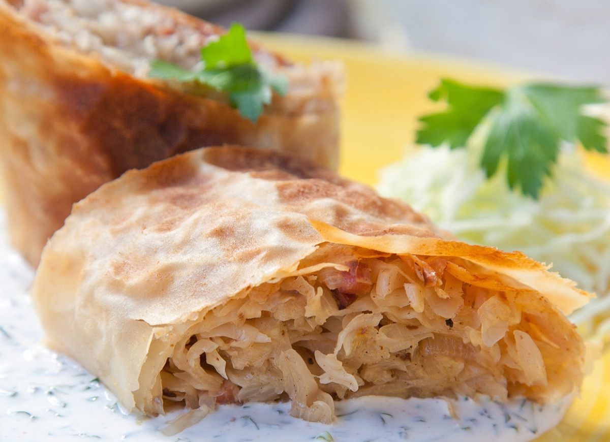 strudel z kapustą