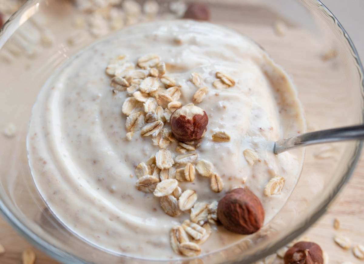 płatki owsiane na skyrze