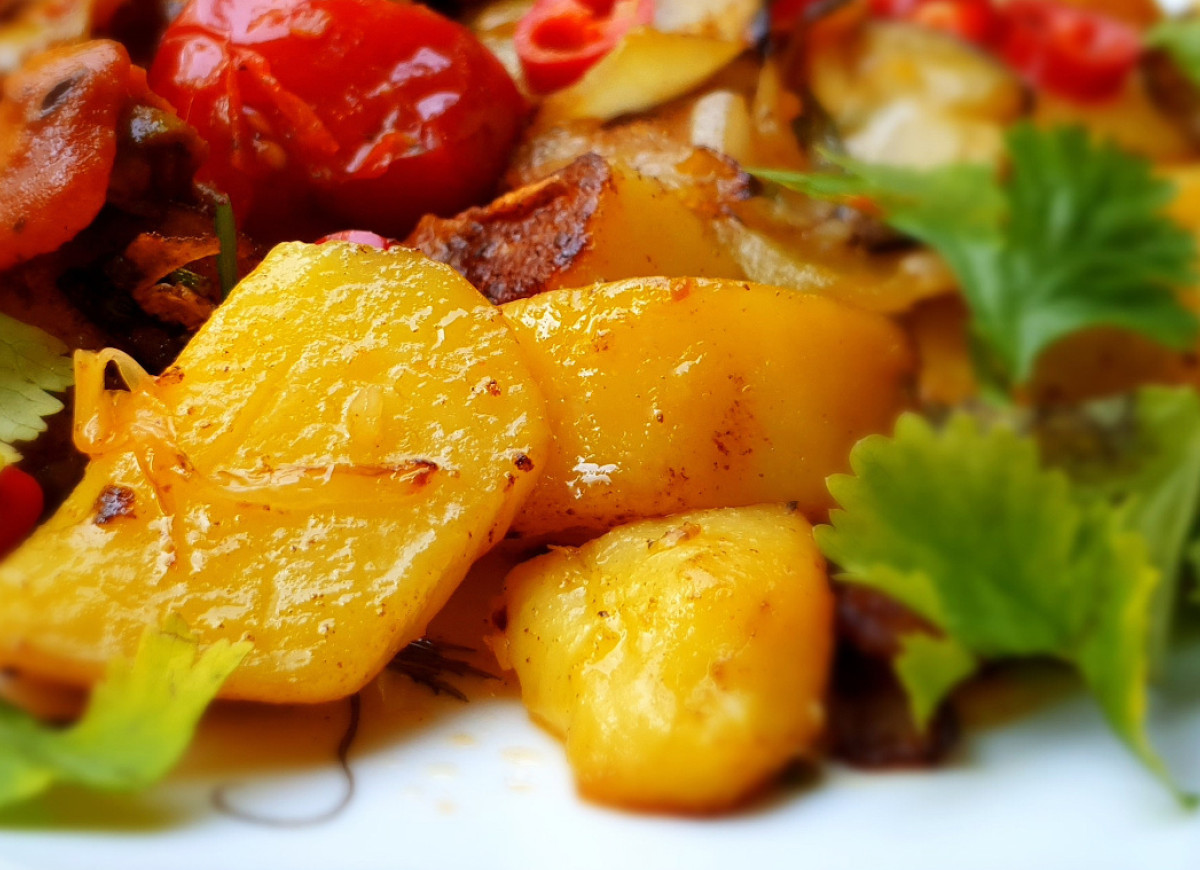 Ziemniaki w mleku kokosowym