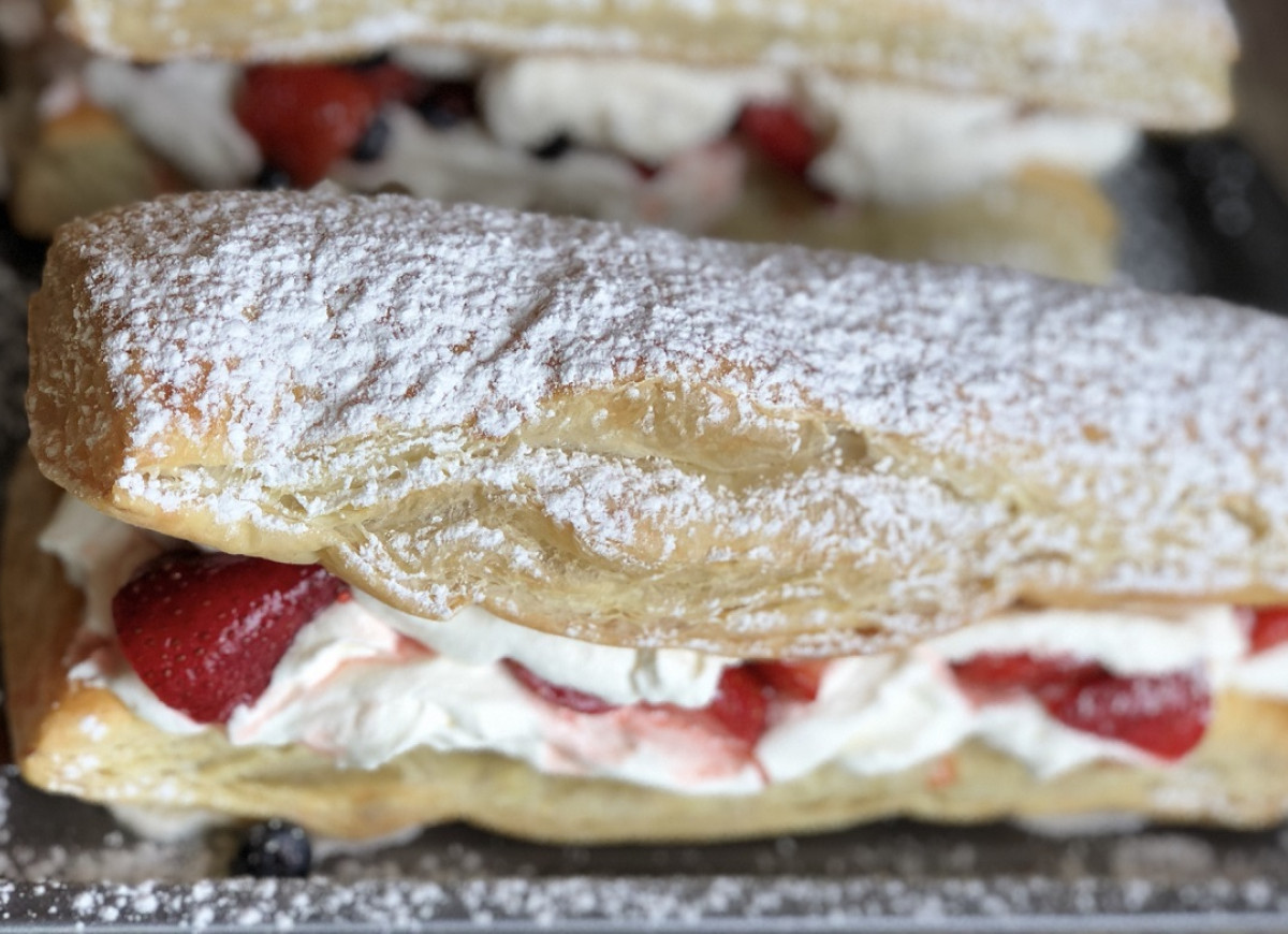 ciasto francuskie z kremem