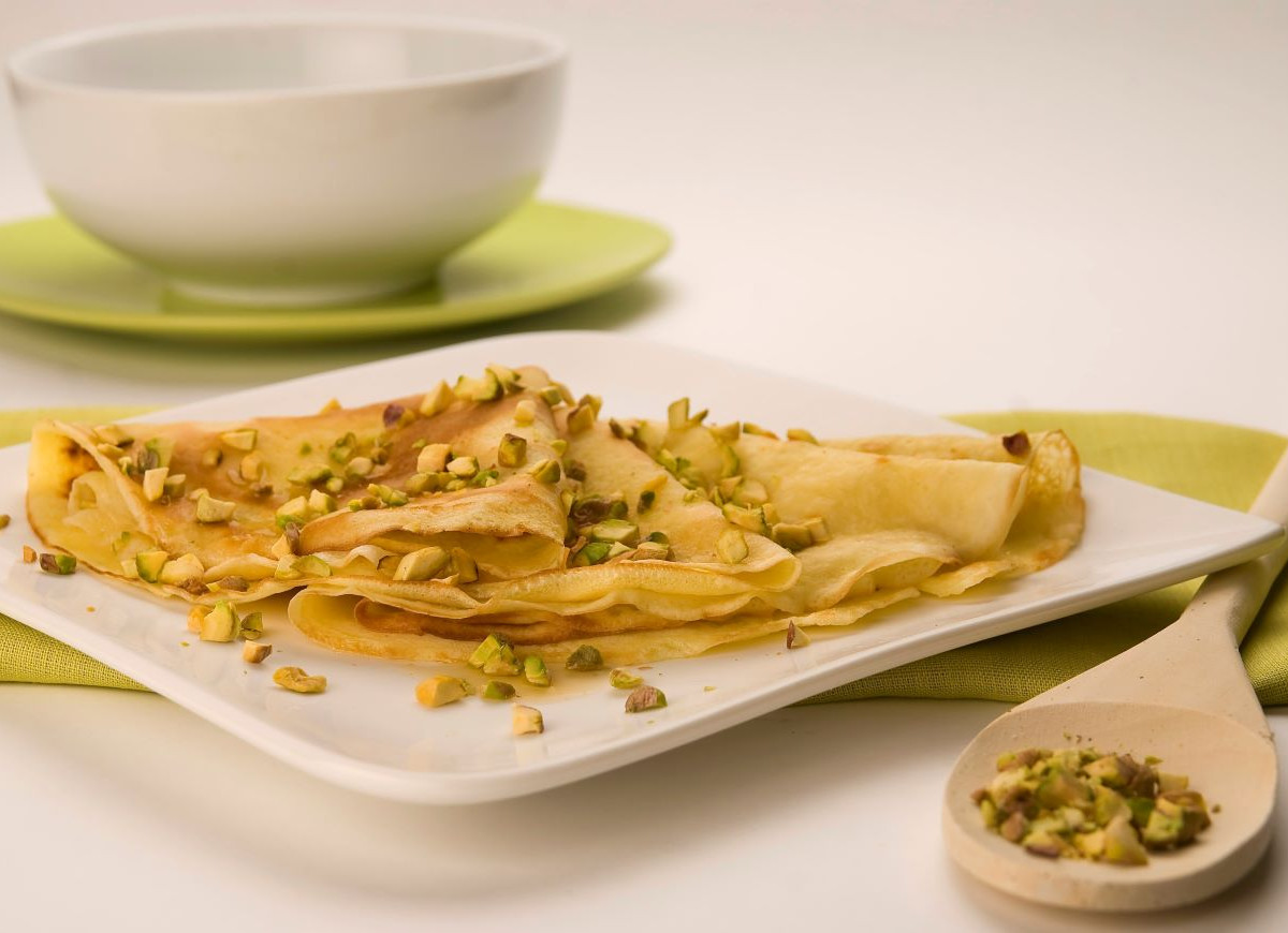 naleśniki z kremem pistacjowym