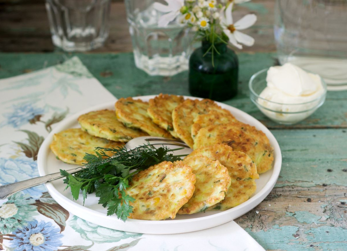 placki z ogórków małosolnych