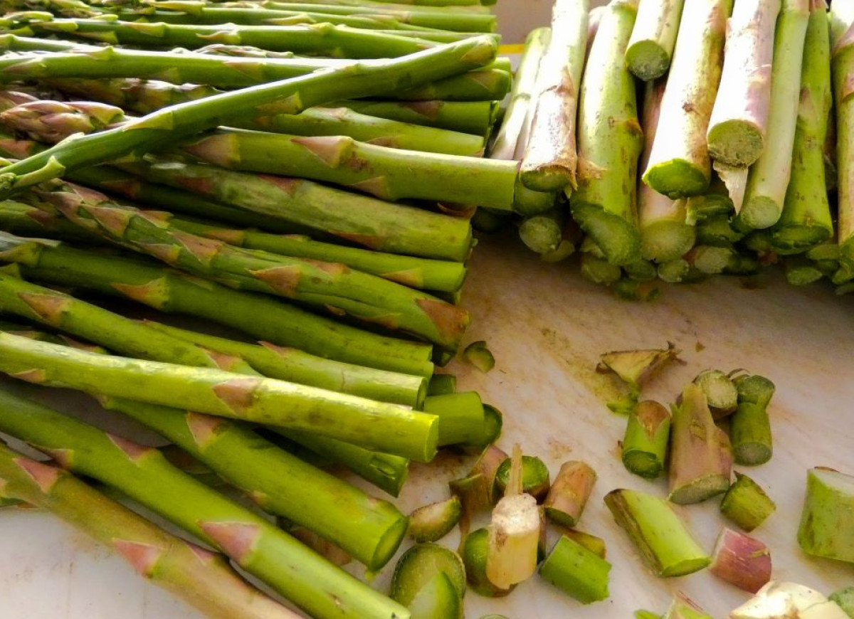 końcówki szparagów