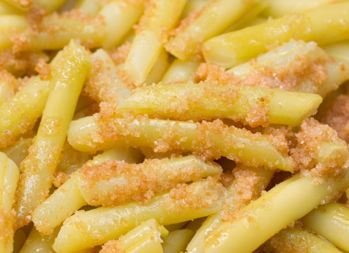 fasolka szparagowa z wiórkami kokosowymi