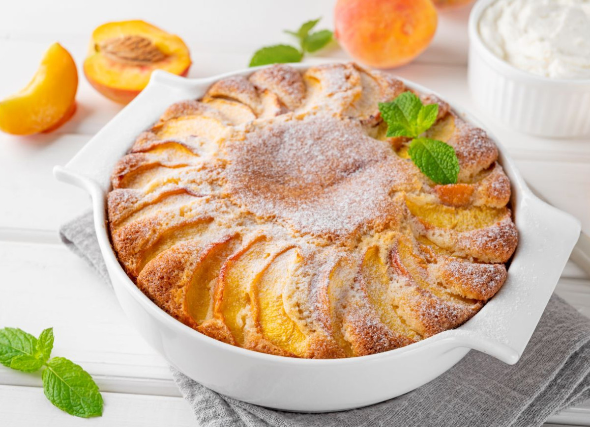 szybki placek z brzoskwiniami