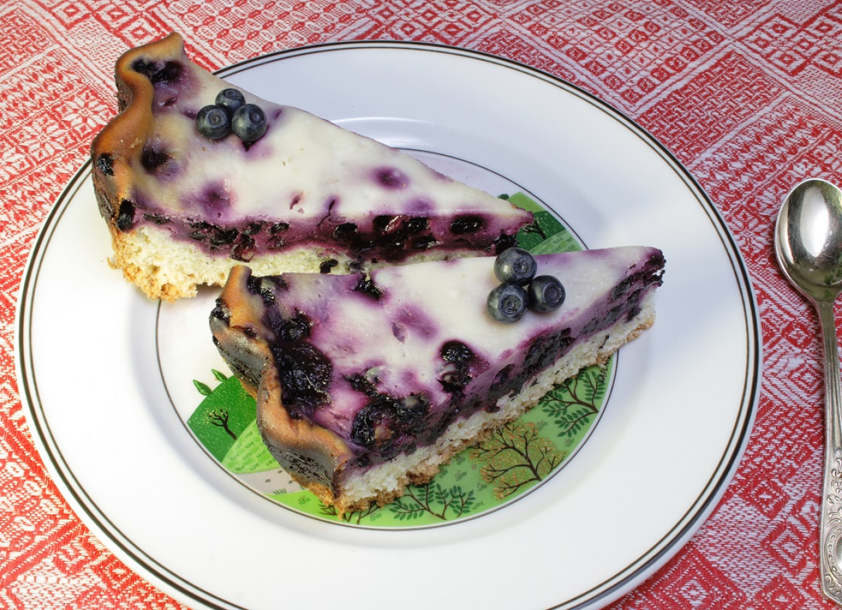 ciasto jogurtowiec z borówkami