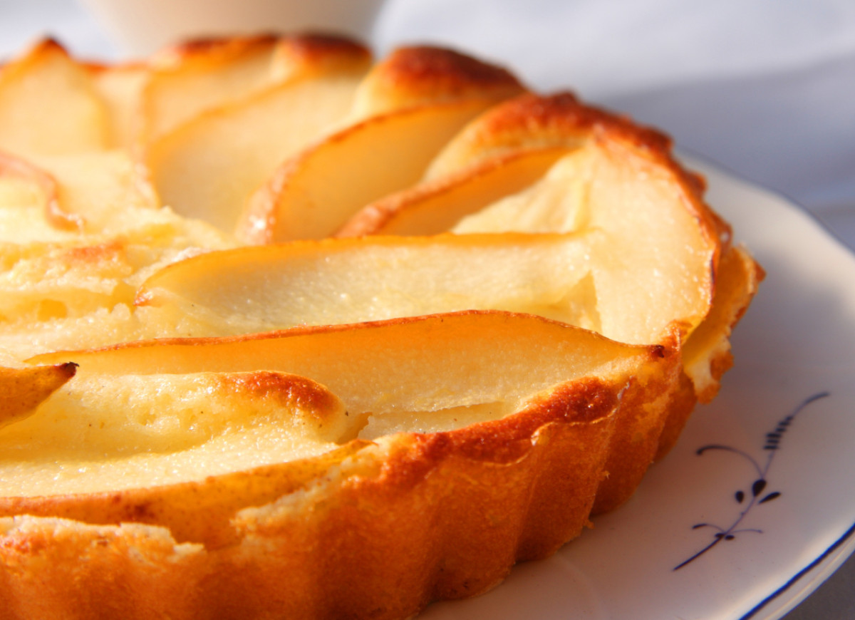 ciasto z gruszkami i budyniem