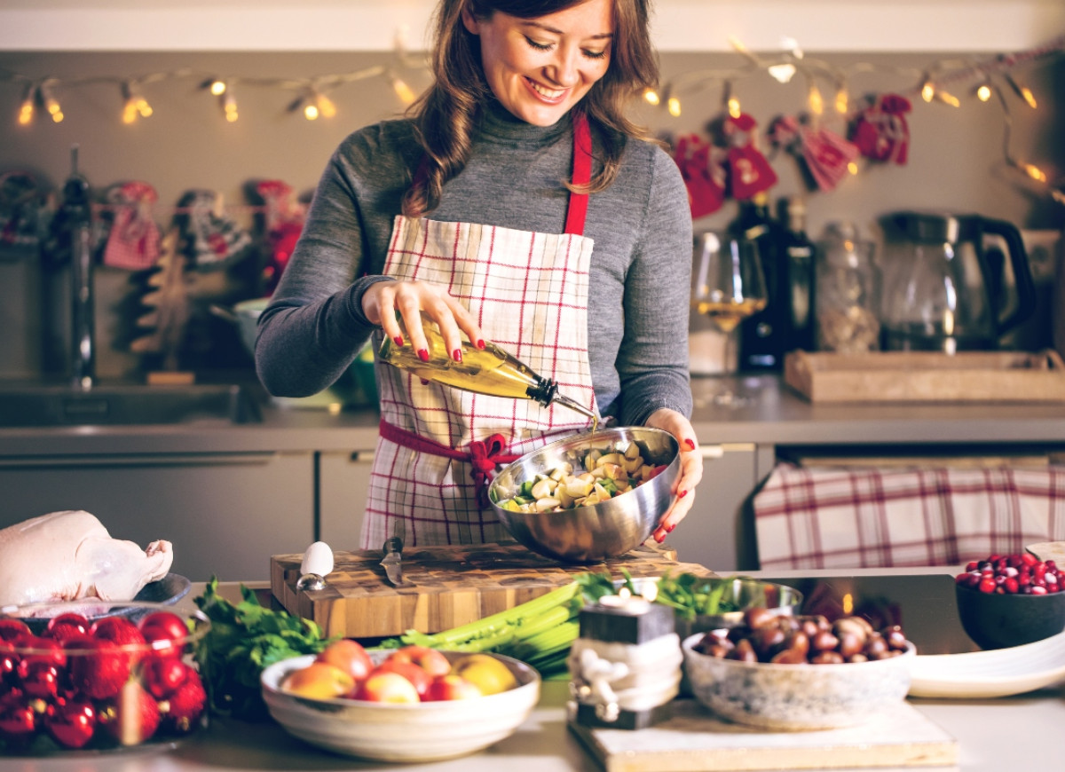 Sprzątanie w kuchni w czasie świąt