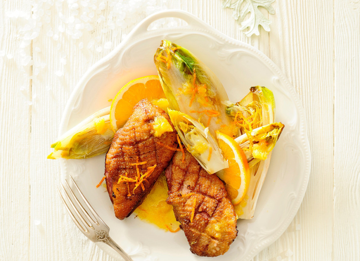 cytrrusowa kaczka z cykorią