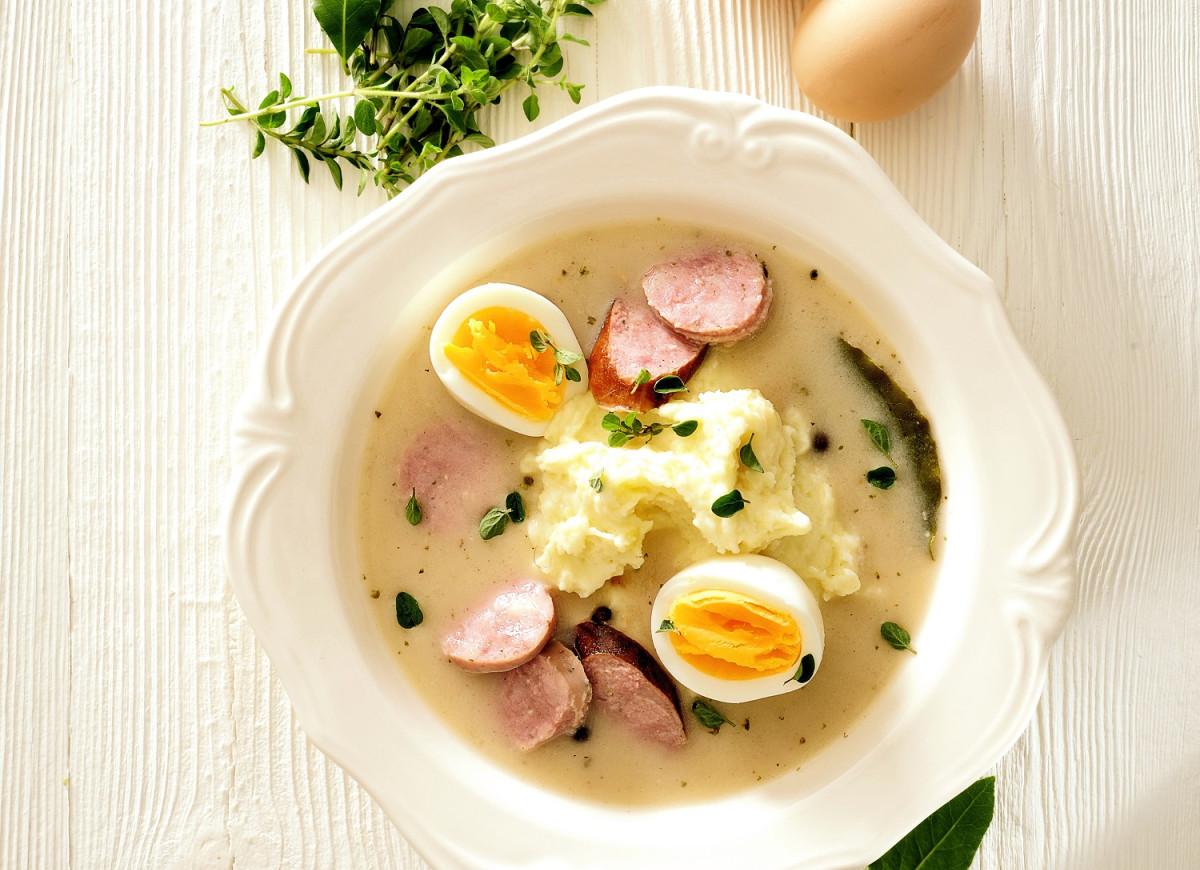 Zalewajka z puree i jajkami