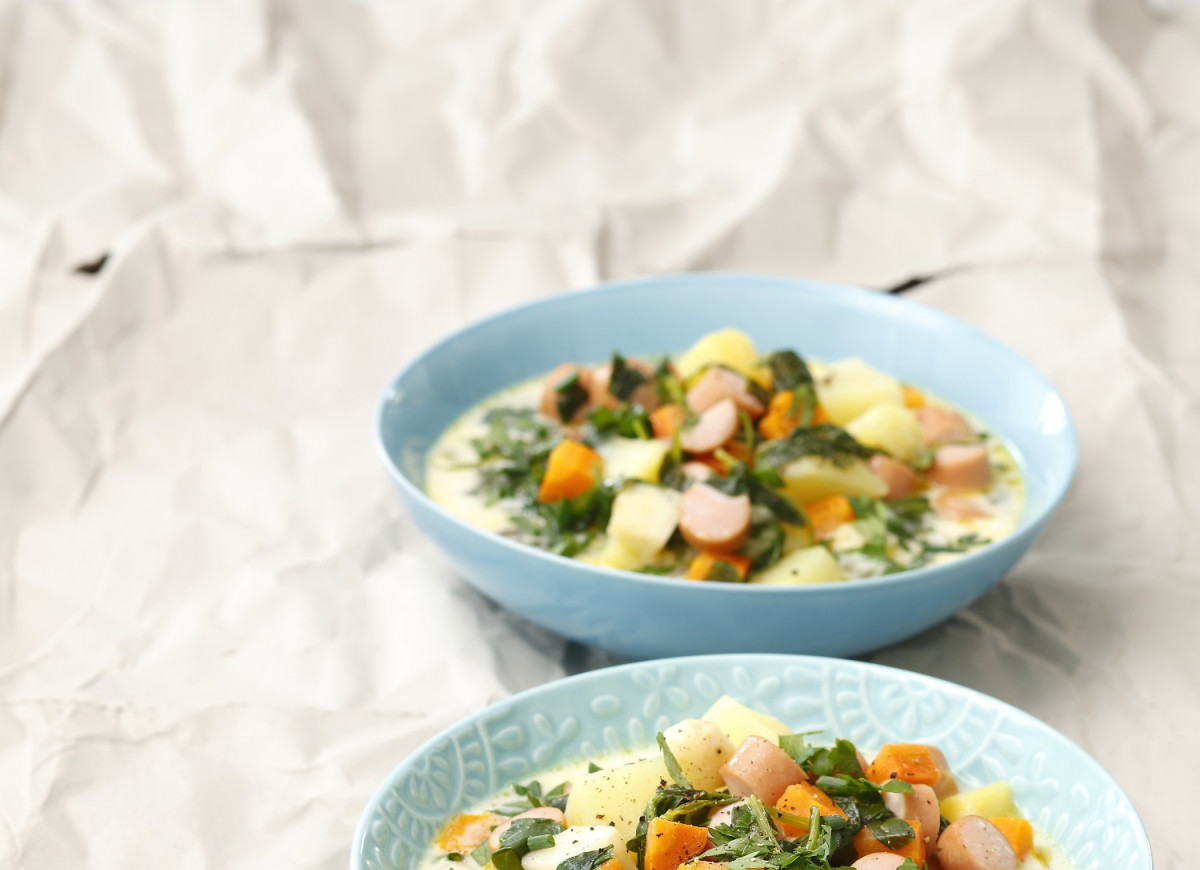 Kartoflanka ze szpinakiem