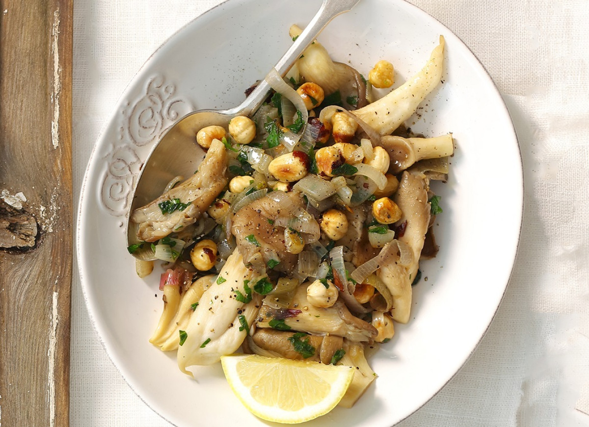 boczniaki z orzechami