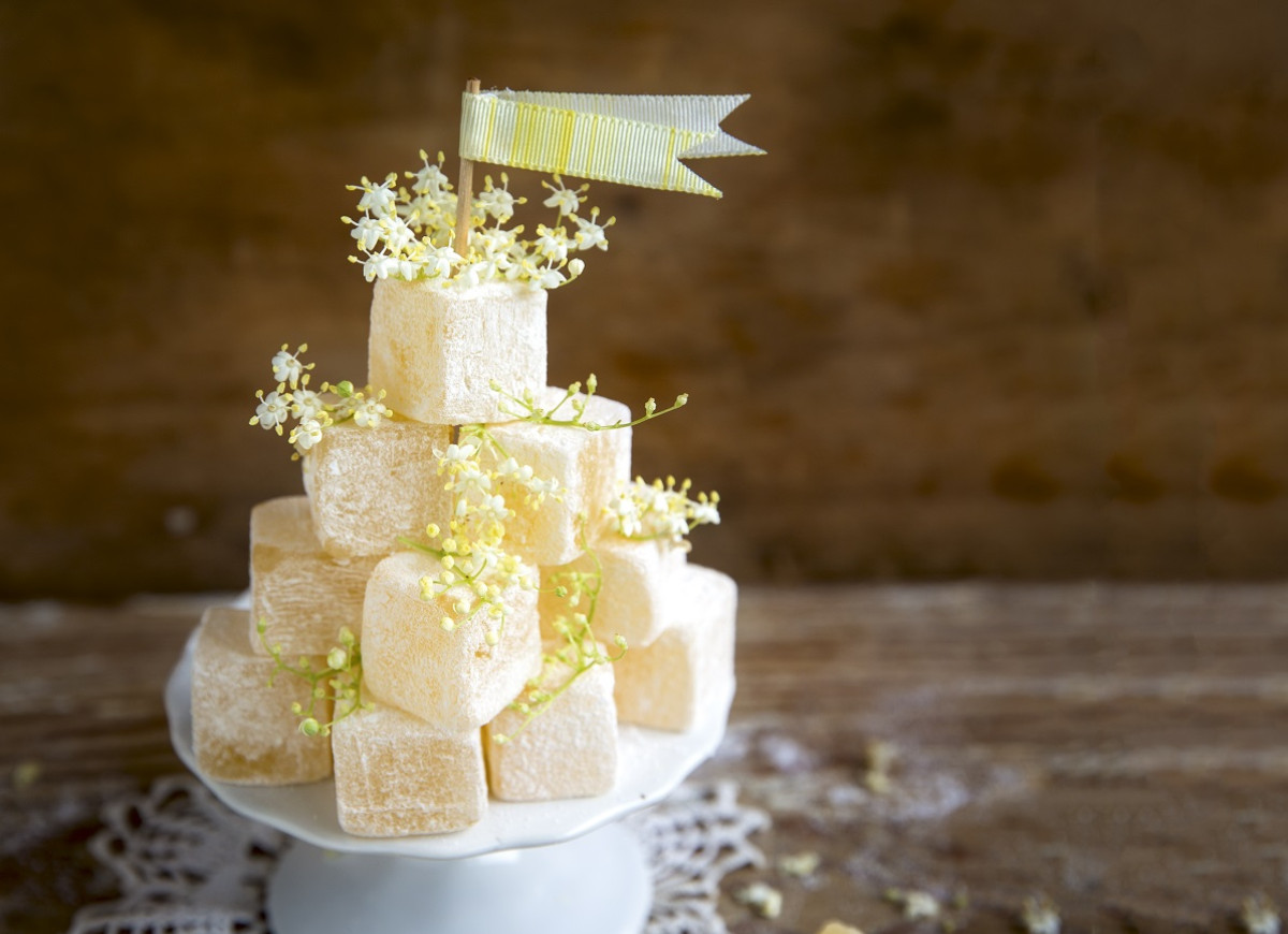 Lokum o smaku kwiatów czarnego bzu