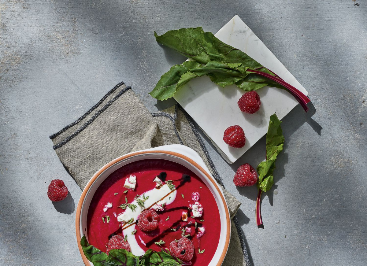 Chłodnik buraczkowo-malinowy